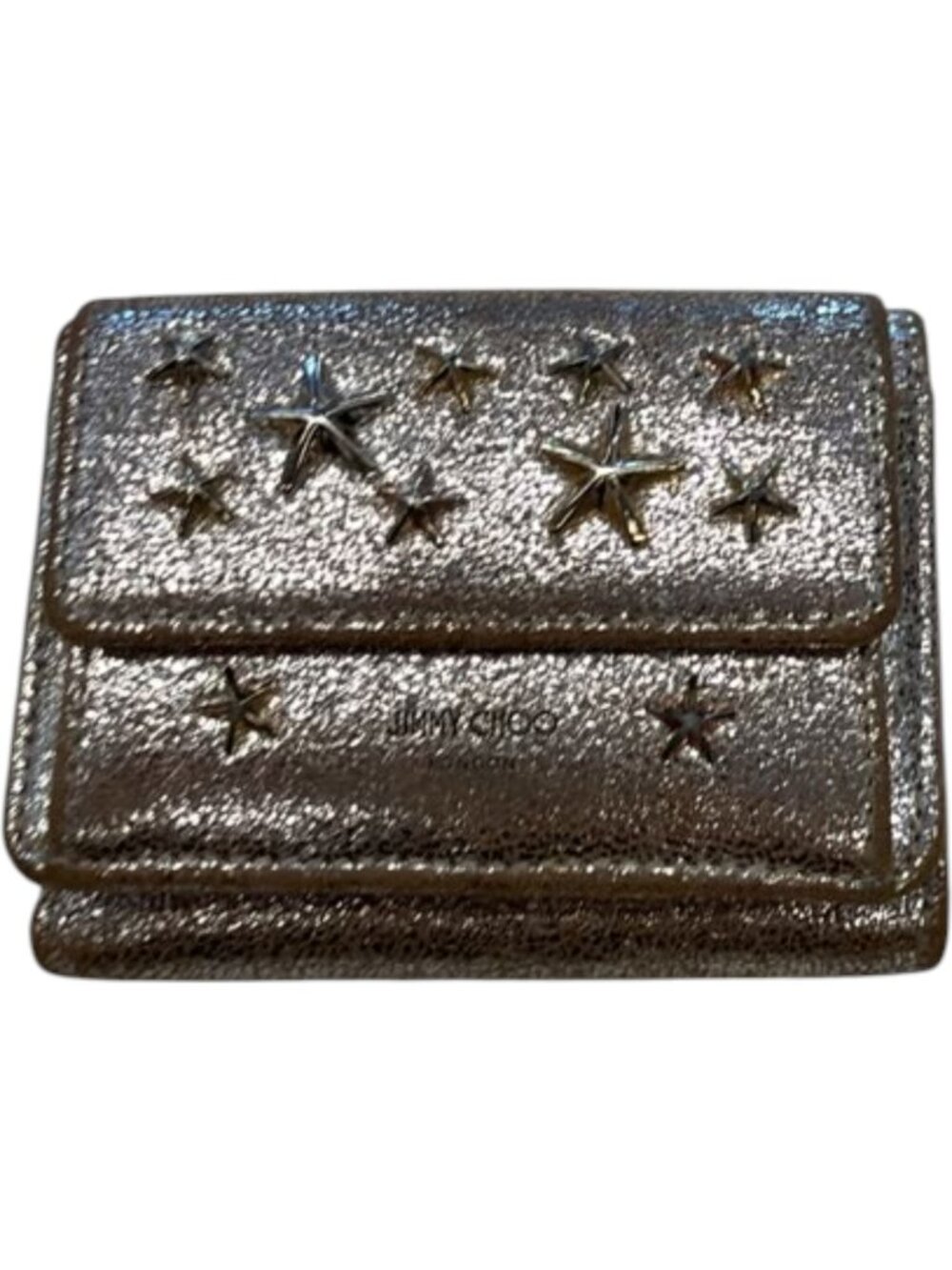 679152CR C1 Jimmy Choo Wallet Silver Leather
